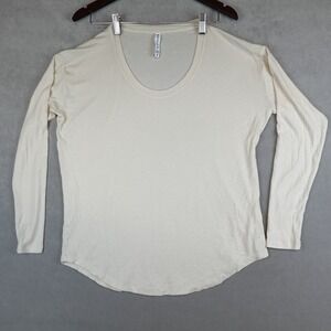 Athleta Cloudlight Rib Stratus Top Size Medium Long Sleeve Ivo Cozy Soft Stretch